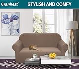 Granbest Premium Water-Repellent 2 Seater Sofa Cover Khaki view 2
