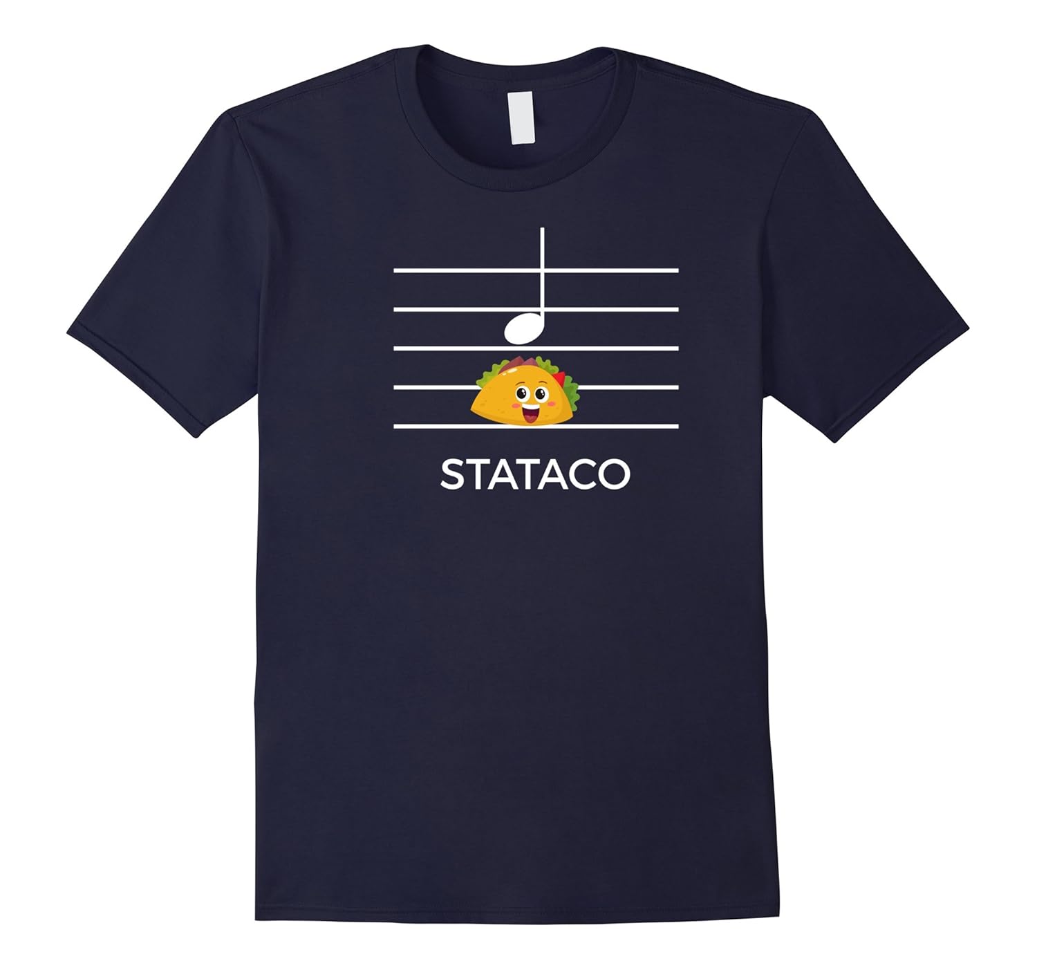 Sta-Taco: Funny Parody Staccato Music Pun Tee for Musicians-Rose