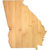 Totally Bamboo Georgia State Shaped Bamboo Serving and Cutting Board