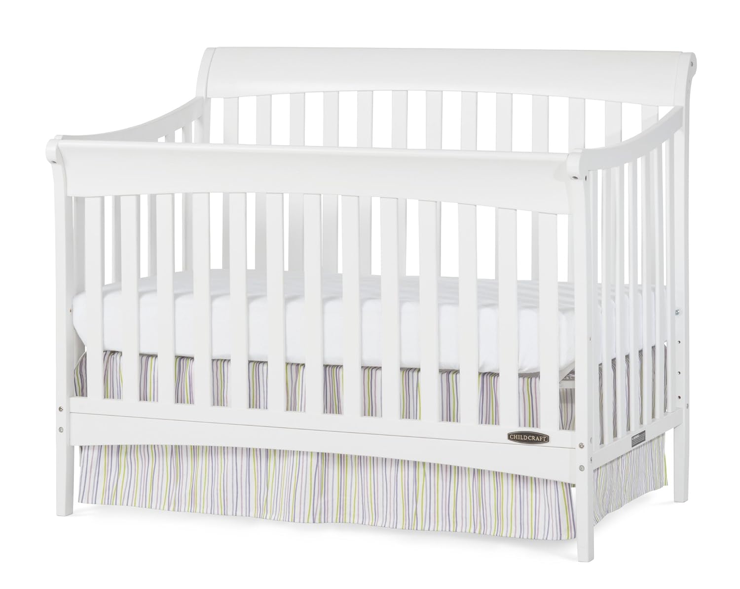 Amazon Com Child Craft Coventry 4 In 1 Convertible Full Size Crib Matte White Baby