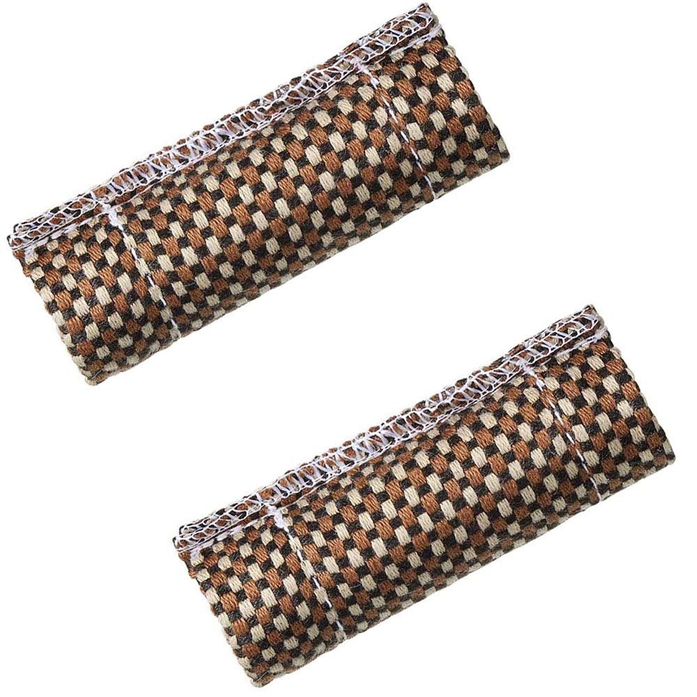 POFET 2Pcs Billiard Cue Front Section Polishing Sheet,Rubbing Sleeve,Billiard Cue Cloth Burnisher（Brown）