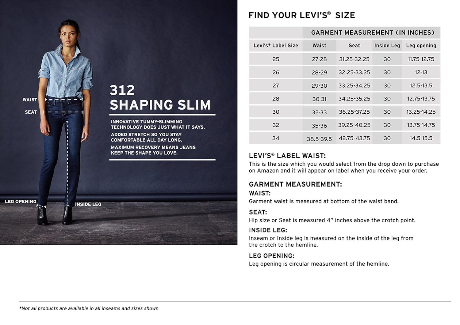 levi's women's 312 shaping slim jeans