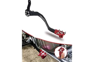 JFG RACING Motorcycle Rear Brake Pedal Foldable Foot Brake Lever For CRF150F 2003-2009/2012-2017, CRF230F 2003-2017/2019 Dirt Bike RED