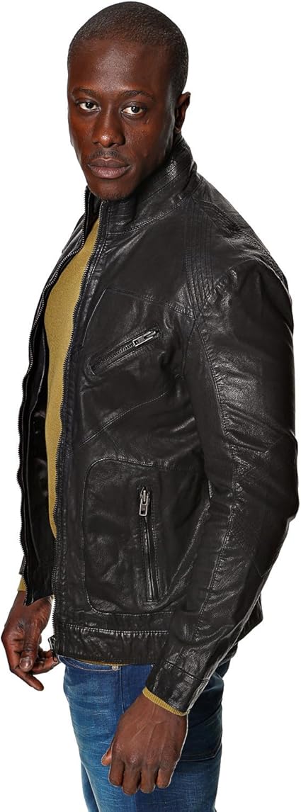 napp jeans leather jacket