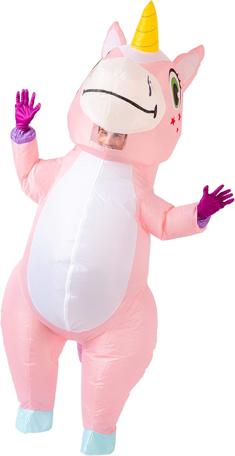 Spooktacular Creations Full Body Unicorn Inflatable Costume Adult (Pink): Clothing