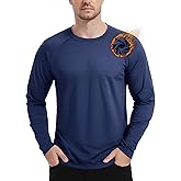 TACVASEN Men's Thermal Shirt Long Sleeve Fleece Lined Base Layer Lightweight Athletic Undershirt Winter Tops Workout