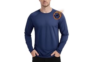 TACVASEN Men's Thermal Shirt Long Sleeve Fleece Lined Base Layer Lightweight Athletic Undershirt Winter Tops Workout
