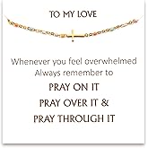 STORYJEWELLERY Christian Gifts for Women, Religious Confirmation and Baptism Gifts, Cross Bracelet for Women, Easter Gift, Encouragement Presents, Christian Jewelry