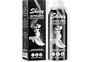 HANYWIL Body Glitter, Body Glitter Spray, Glitter Spray for Hair and Body, Long-Lasting and Quick-Drying Silver Glitter Hairspray Suitable for Stage, Festival Rave and Makeup Prom 2.11 Fl Oz