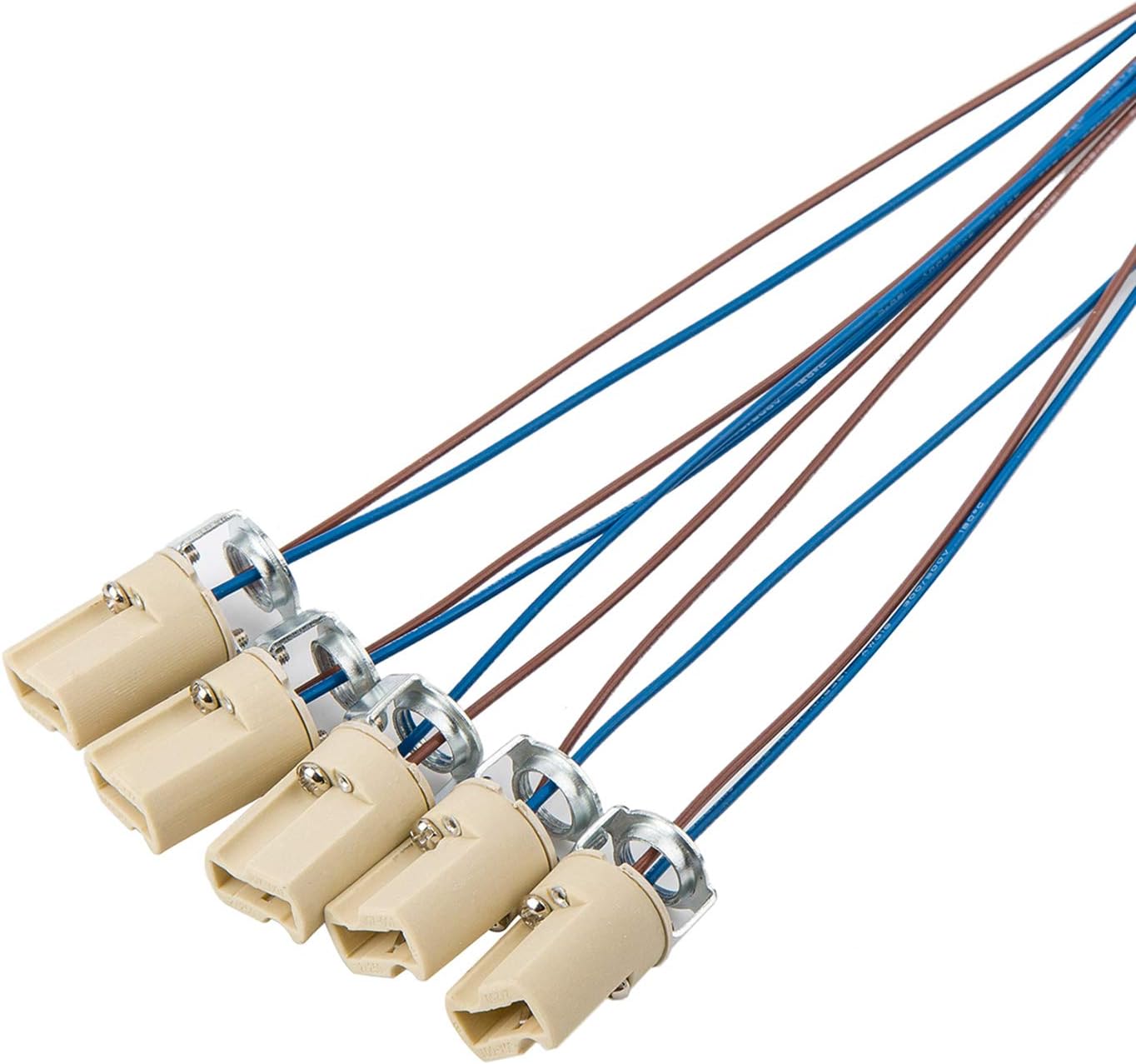 ODETOJOY 10PC G9 Lamp Holders Teflon Wire G9 LED CFL Halogen Lamps Holders Ceramic Connector Socket (5Pcs/Set) - Image 3