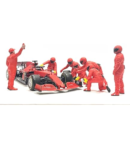 Amazon.com: American Diorama Formula One F1 Pit Crew 7 Figure Set