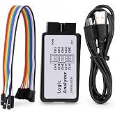 hiBCTR Logic Analyzer 24MHz, 8-Channel, USB Protocol Analyzer | Decodes UART, I2C, SPI protocols, works with Sigrok PulseView, for microcontroller and FPGA debugging