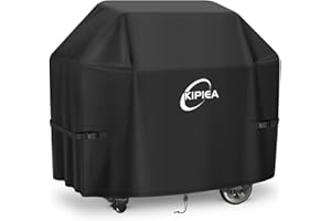 Kipiea 58-Inch Heavy Duty BBQ Cover for Weber Genesis 300 Series & New Genesis 300 Grills, 500D Waterproof Grill Cover with W