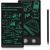 Mini LCD Writing Tablet 6.5in Double Display Reusable Electronic Notepad | Double-display design provides additional reusable writing space with magnetic stylus