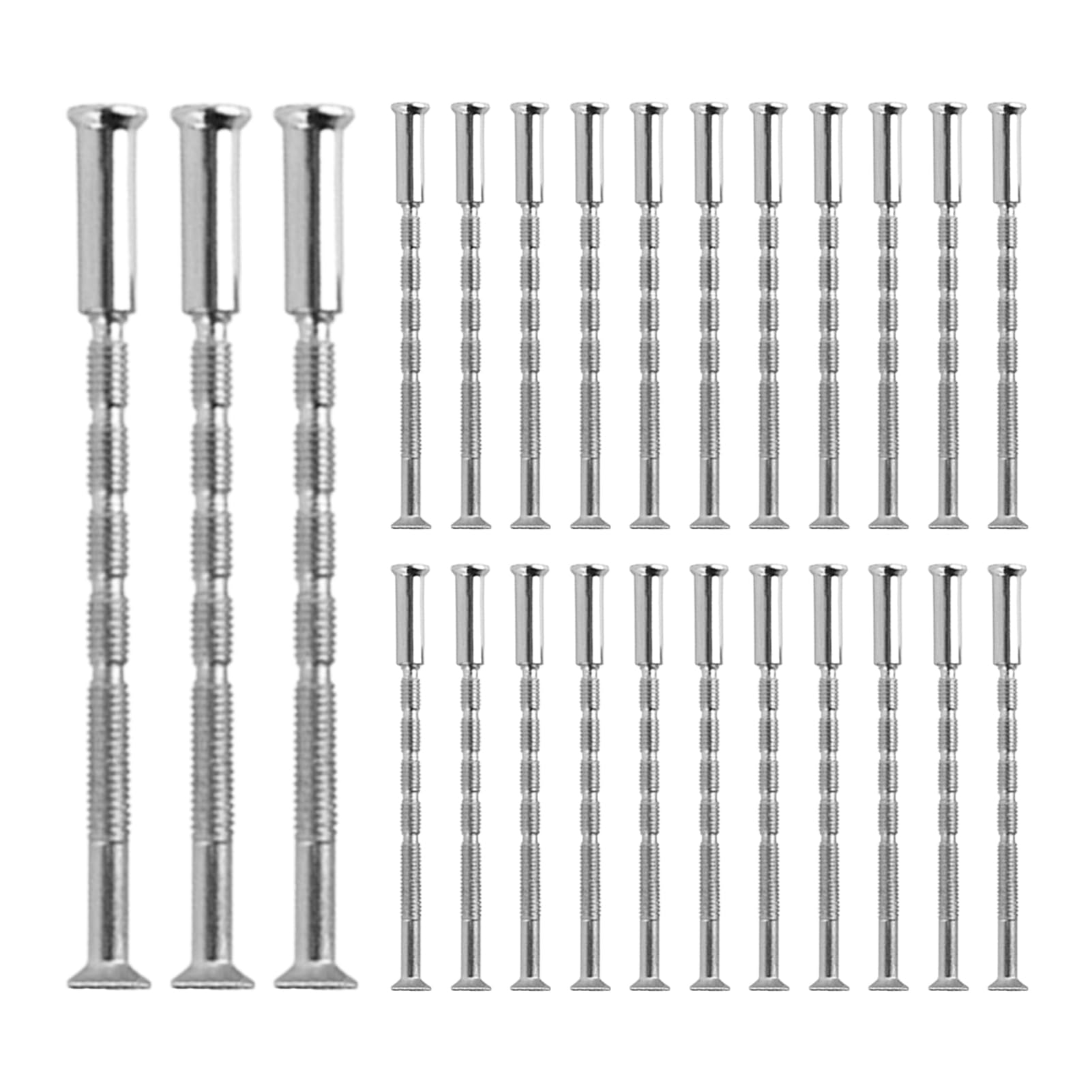 Parthan 25 Pcs M4 Door Handle Fixings, Bolt Through Connectors for Furniture, Durable Escutcheons and Precision Threading for Cabinets and Drawers, M4 Handle Fastening Screws