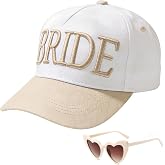 JOYCREDIBLE Bride Trucker Hat Bridal Headwear Bachelorette Party Favors Something Beige Bridal Shower Decorations Wedding