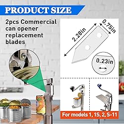 2 Pcs Commercial Can Opener Replacement Blades