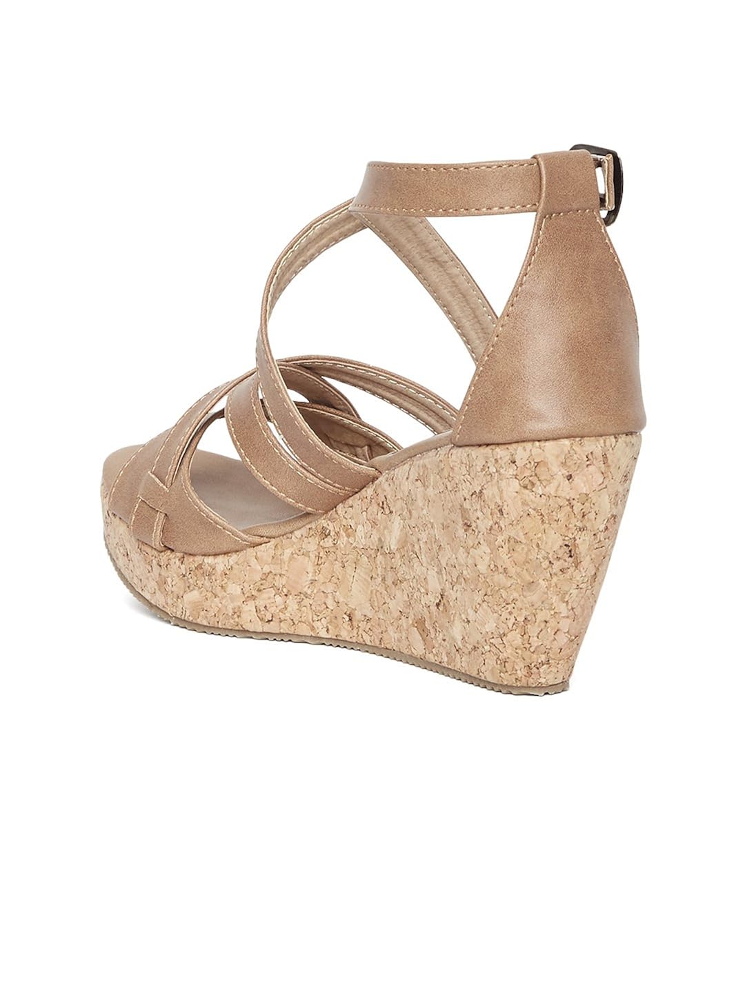 marc loire women's tan solid heels