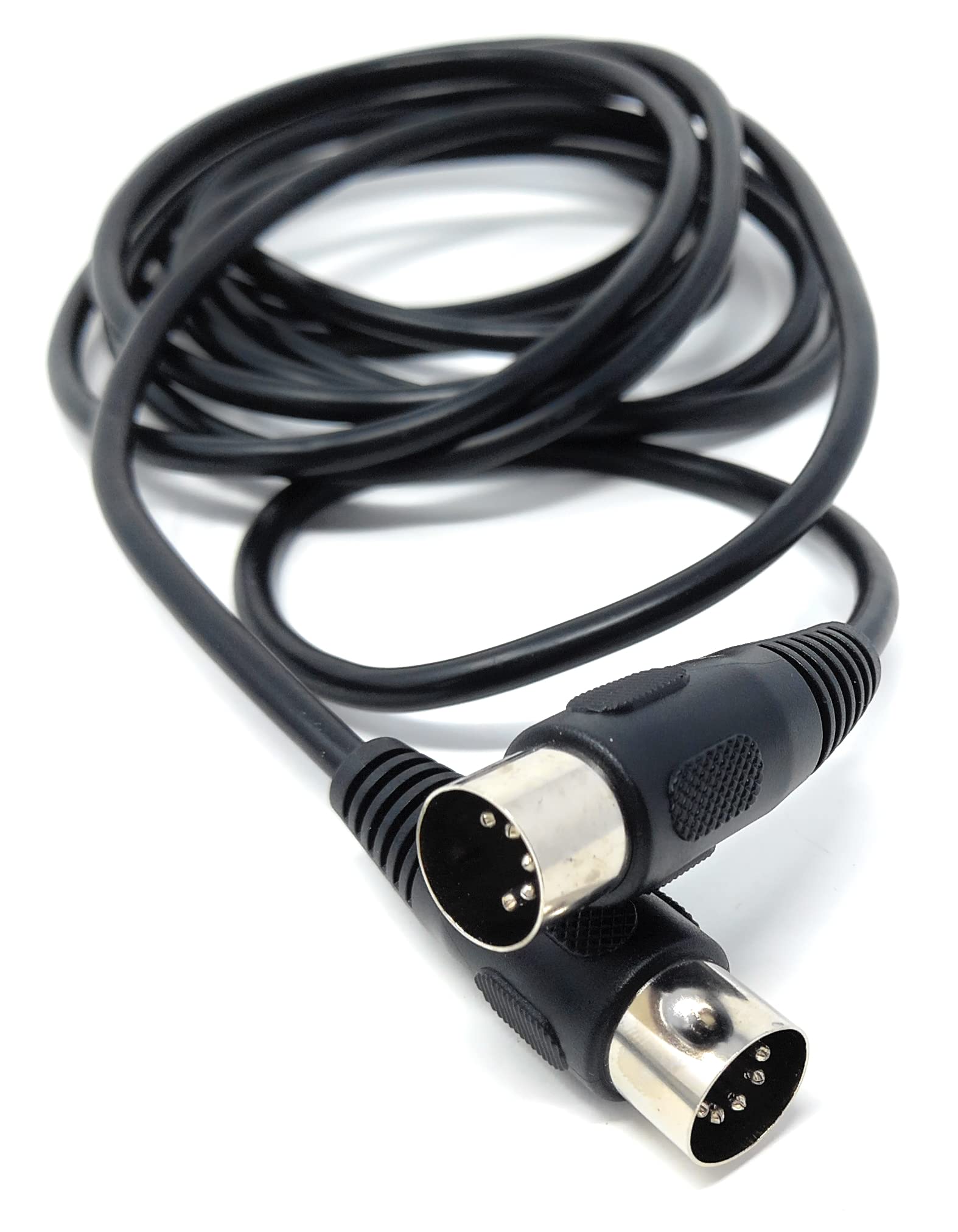 DRUT 3m 5 Pin MIDI Male to Male DIN Plug Audio Cable for Music Instruments 10ft Black