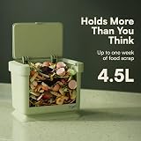 Tydi 4.5L Mint Food Waste Bin with Press-Button Lid Kitchen Compost Caddy view 3