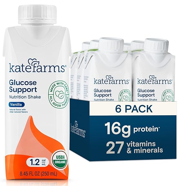 KATE FARMS ORGANIC 1.2 GLUCOSE SUPPORT SHAKE, VANILLA,...