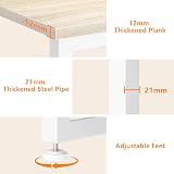 SIMPDIY 3 Tier Shoe Rack Bench White Oak Load 150kg Entryway Hallway view 5