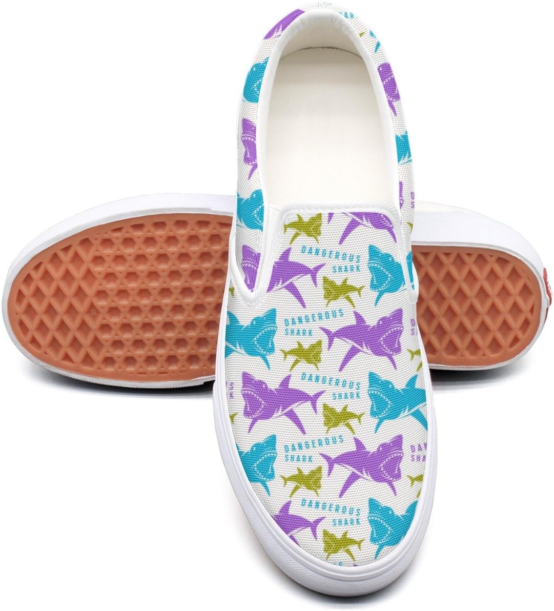 seventtynine Dangerous Sharks Shark Pictures Classic Men Canvas Slip-On Shoes Sneaker