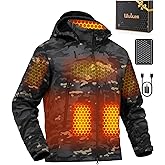 Wulcea Graphene Heated Soft Shell Jacket for Men 12V 18400mAh Large Capacity