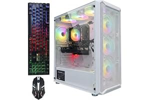 STGAubron Gaming PC Desktop Computer, AMD Ryzen 7 5700X up to 4.6G, GeForce RTX 3060 12G, 32G DDR4, 1T SSD, WiFi 6, BT 5.0, R