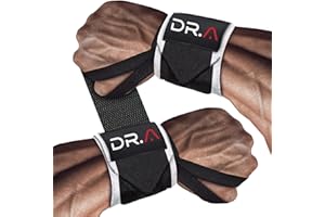 DR. ARTHRITIS Doctor-Developed Gym Wrist Wraps, wrist compression brace for Workout, weightlifting straps, wrist wraps for weightlifting for Wrist Support, lifting straps gym for Men Women (Black&White)