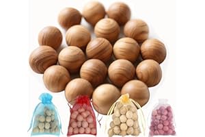 PACIOCEAN 80 Balls Moth Protection Storage Essentials Fresh Cinnamomum Camphora Root for Closet Storage Houses Drawers Closet