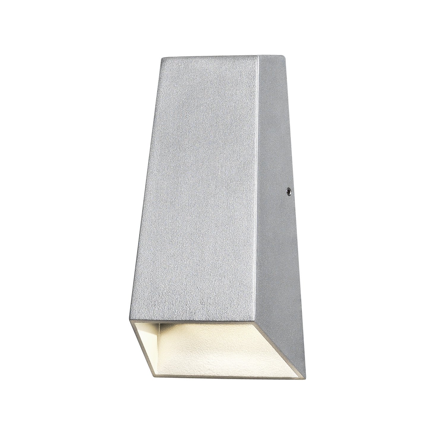 Konstsmide 7911-310 Imola One Up Down Outdoor Wall Light / High Power 2 x 3 W LED Wall Lamp / Clear Glass Lens / Aluminium / IP54 / Outside Light Aluminium — image 1