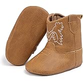 Meckior Baby Girls Cowboy Tassel Boots Side Zipper Moccasins Soft Bottom Non-Slip Toddler Shoe