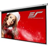 Elite Screens Manual B, 100-INCH Manual Pull Down Projector Screen Diagonal 16:9 Diag 4K 8K 3D Ultra HDR HD Ready Home Theater Movie Office Presentation, M100H