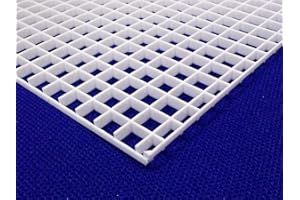 AZM DISPLAYS 1/2" (12mm) White Grid Divider EggCrate Louvre 23.5" x 11.5" for Aquarium Lighting Nominal Size AZM