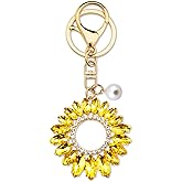 OWIGIU Sunflower Keychain Purse Charms Sunflower Car Accessories Cute Keychains for Women Gold Bag Charms for Handbags Backpack Accessories