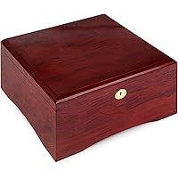 Brybelly Premium Wooden Mahogany Poker Chip Case - Glossy, Casino-Grade Chest with Felt-Lined Interior – Holds 750 Chips