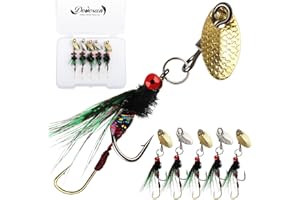 Dovesun Fly Fishing Lures Fly Fishing Flies Wet Fishing Flies Fishing Lures with Fishing Spinner for Bass Sunfish, Pike