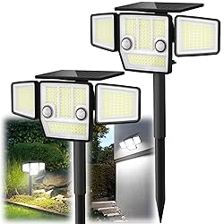 HAARAY Solar Outdoor Lights with Stakes, 2500LM