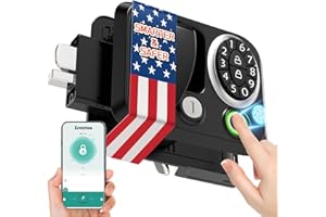 XPORTION RV Door Lock Keyless Entry Keypad - Replacement Camper Door Lock for 4 Unlocking Methods of Keypad Fingerprint Keys Applet-Password - Metal Zinc Alloy Door Latch for Travel Trailer of RV Accessories