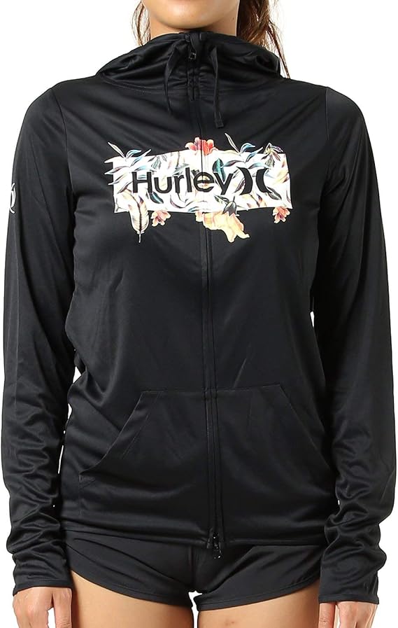 Amazon ハーレー パーカーラッシュガード Rash Zip Open Hood Floral One Only レディース 010 日本 M 日本サイズm相当 トレーナー パーカー 通販