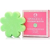 Spongelle Pink Aloe Eco Collection Body Buffer Body Scrubber | Bath & Shower Loofah for Men & Women | Biodegradable, Cruelty-Free, Vegan, Dermatologist-Tested, Made in USA | 15+ uses