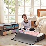Lifewit 90L Under Bed Storage Bags 3 Pack Foldable with Front Window Grey view 9