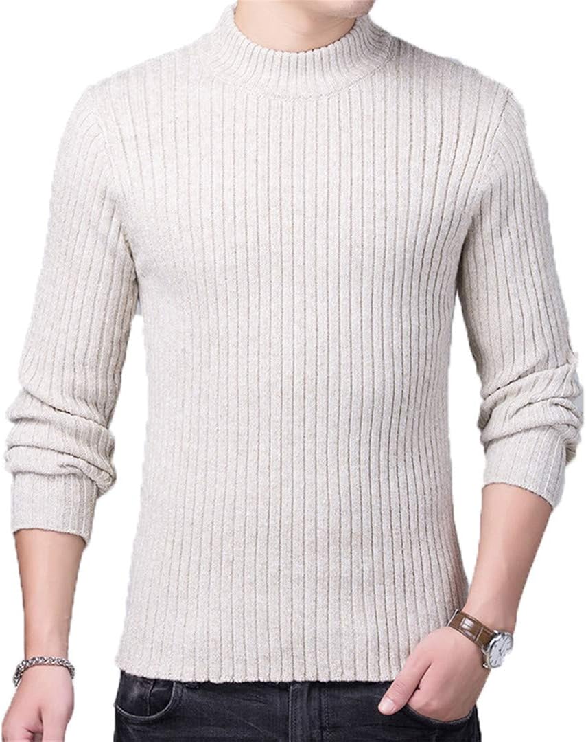 Men Pullovers Knitwear Solid Color Sweaters Men's Clothing Warm Pullover Sweater: Amazon.co.uk 