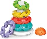 Clementoni Stacking Rings Baby Toy 5 Colourful Rings Textured Surfaces 10+ view 6
