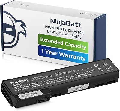 NinjaBatt HP 8470P 8460P 6460B 6560B Laptop Battery 6 Cells 4400mAh 48Wh CC06