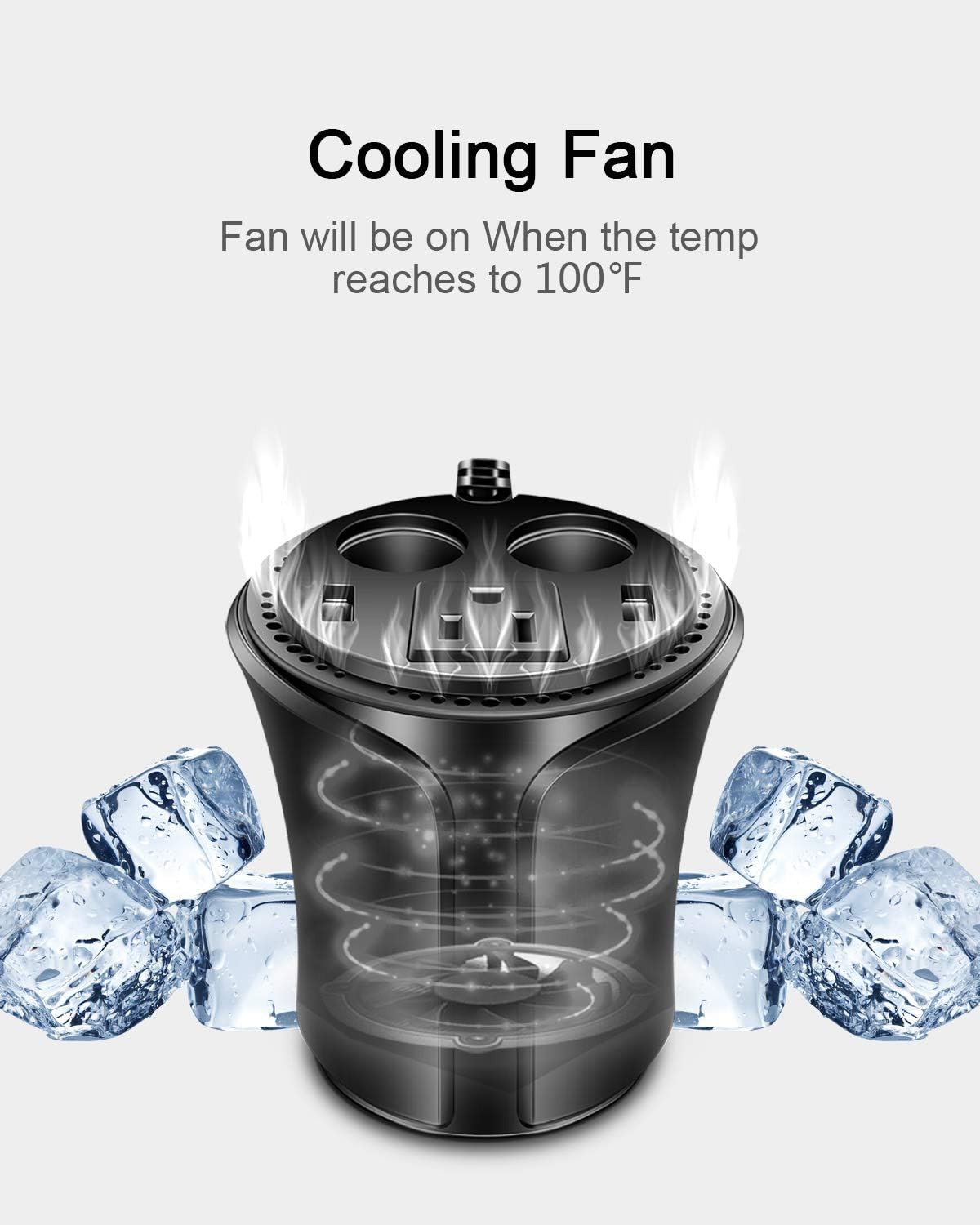 SUPERONE 150W Car Power Inverter DC 12V to 110V AC Car Converter, Dual USB Car Charger and 2-Socket Cigarette Lighter Adapter: Electronics