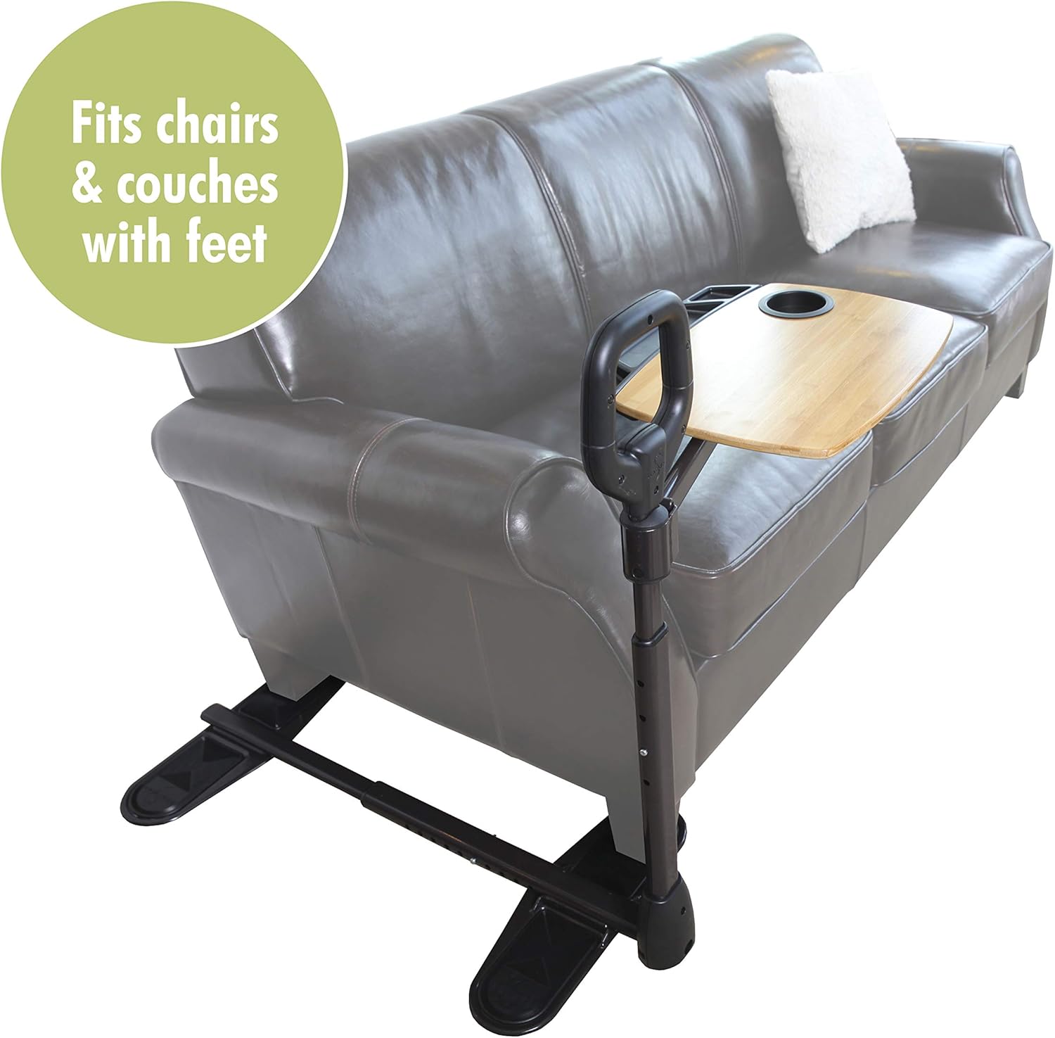 Able Life Able Tray Table, Adjustable Bamboo Swivel TV and Laptop Table with Ergonomic Stand Assist Safety Handle, Independent Living Aid: Health & Personal Care