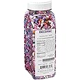 DECOPAC Monster Mash Deluxe Fusion Mix, 26oz, Fancy Candy Sprinkles in Handheld Container, Edible Sprinkles For Celebration Cakes, Cupcakes, Cookies and Donuts, Multicolored - Orange, white and black