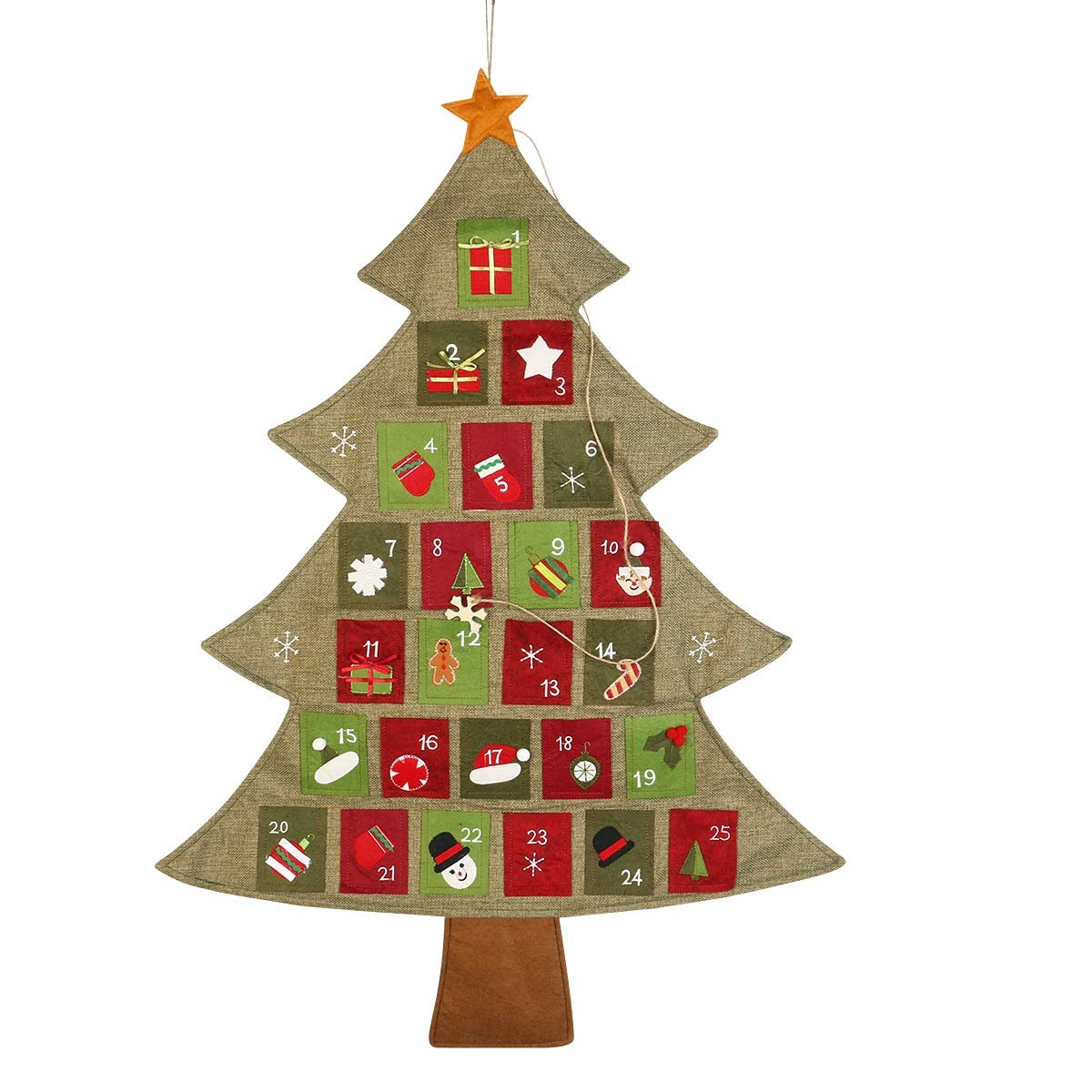 NICEXMAS Christmas Advent Calendar Countdown to Christmas (64cm by 89cm)